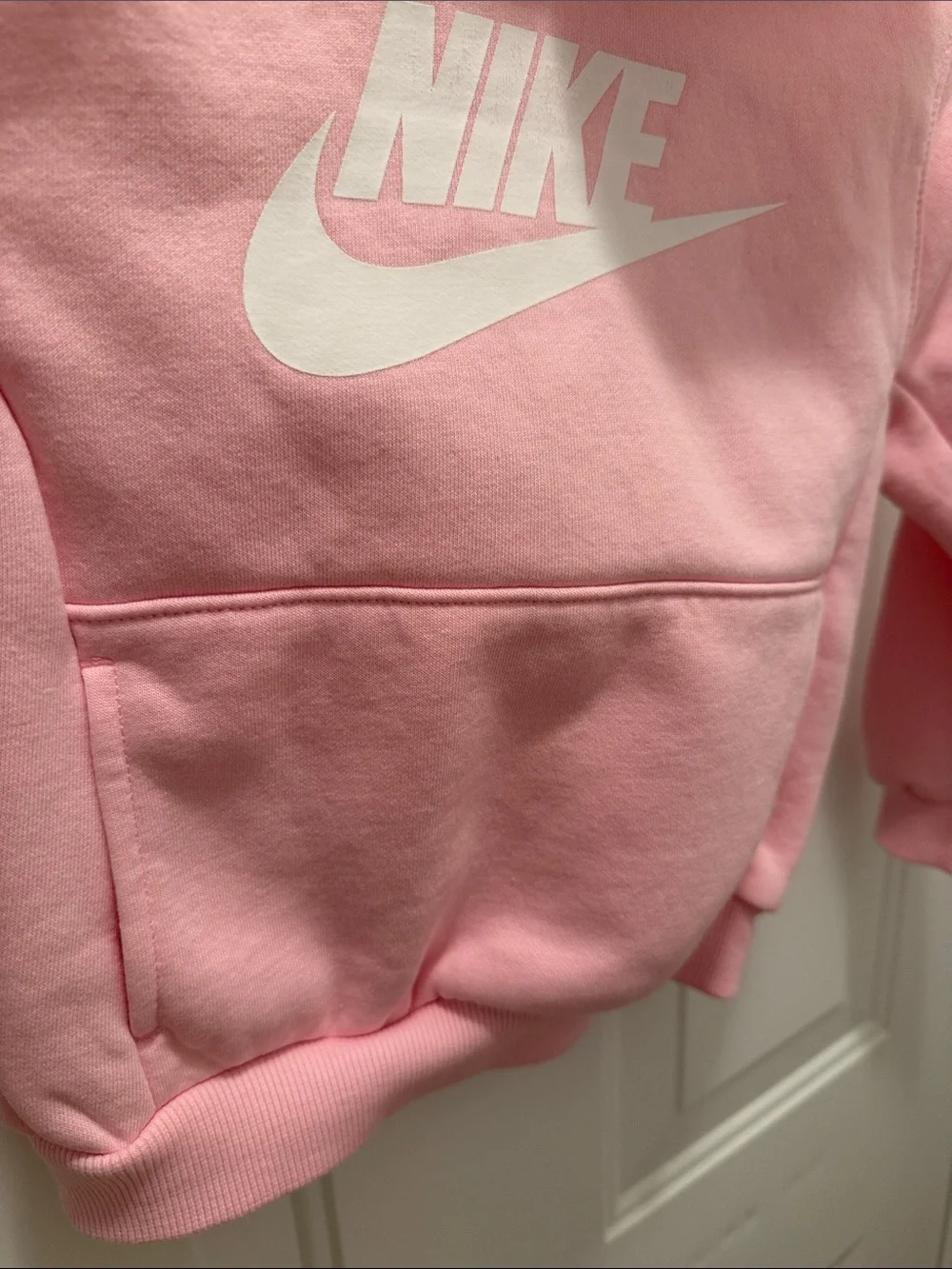 Nike Kids 4T Pink Hoodie with White Logo